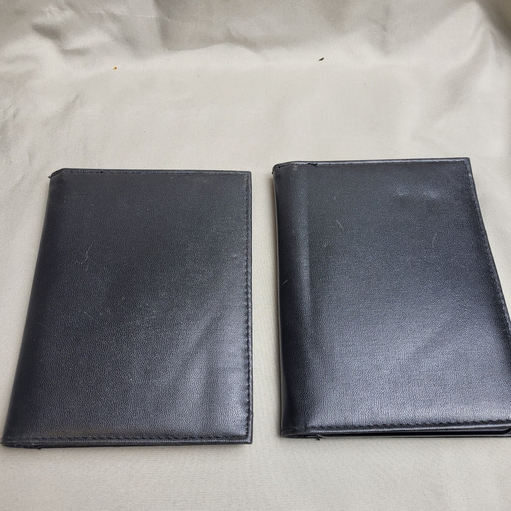 Vintage Calculator Organizer Folio Lot of 2 Dual Power Notepad w/ Pen Works‎